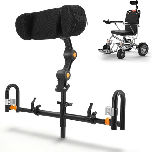 Adjustable wheelchair headrest - adjustable,
