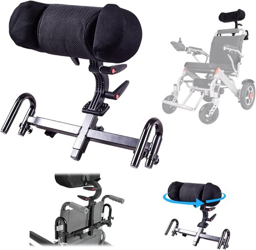 Adjustable wheelchair headrest - adjustable,