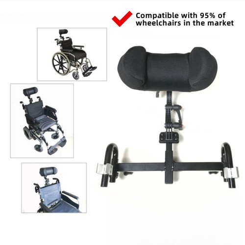 Adjustable wheelchair headrest - adjustable,