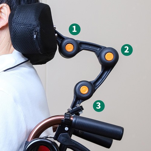 Adjustable wheelchair headrest - wheelchair,