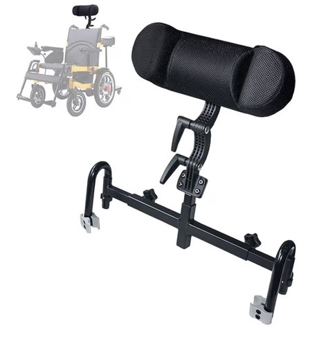 Adjustable wheelchair headrest - wheelchair,